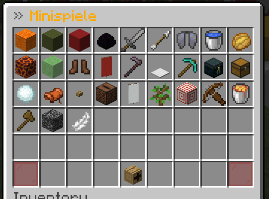 Minispielliste - Sortiert